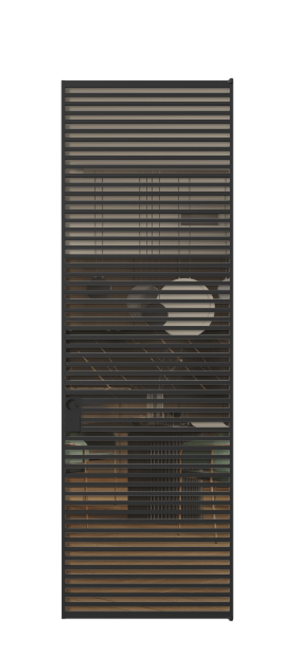 Алюминиевая дверь АЛПЛ040.07 Алюминий Черный Прозрачное бронзовое стекло, триплекс, 6 мм Цена 10890  | Volhovec