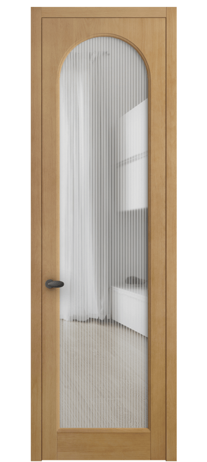 Межкомнатная дверь Palazzo 6804 Бук натуральный матовый Рифлёное стекло "Moru", триплекс, 8 мм Цена 122229 ₽ | Volhovec
