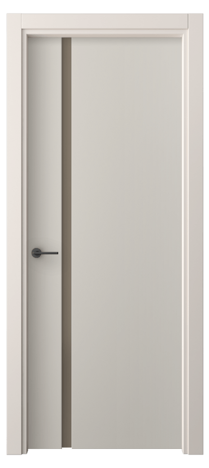 Межкомнатная дверь Freedom 4222 ПЭТ светло-серый Сатинированное бронзовое стекло, триплекс, 8 мм Цена 28879 ₽ | Volhovec