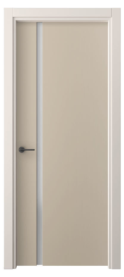 Межкомнатная дверь Freedom 4222 ПЭТ светло-бежевый Сатинированное стекло Цена 28879 ₽ | Volhovec