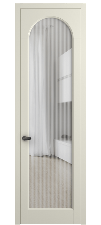 Межкомнатная дверь Palazzo 6804 Матовый молочно-белый Рифлёное стекло "Moru", триплекс, 8 мм Цена 99169 ₽ | Volhovec