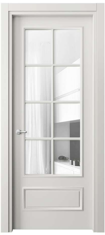 Межкомнатная дверь Paris 8112 Матовый серый Прозрачное стекло, 4 мм Цена 57919 ₽| Volhovec