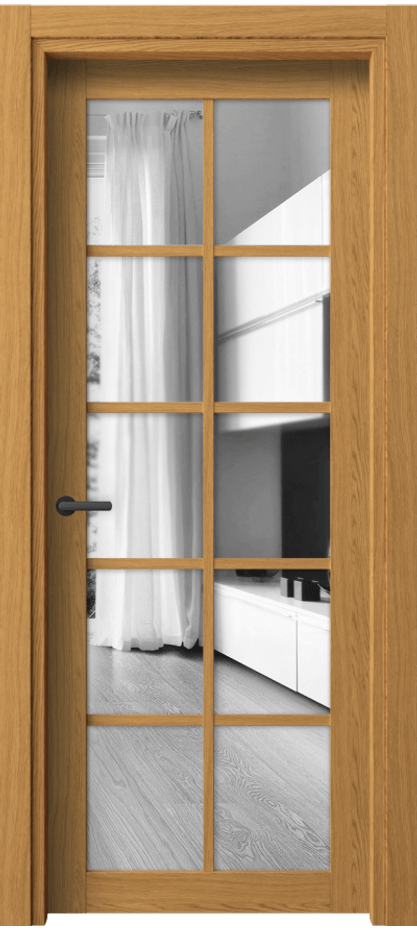 Межкомнатная дверь Neo 2106 Ванильный дуб Двустороннее зеркало, триплекс, 6 мм Цена 30719 ₽ | Volhovec