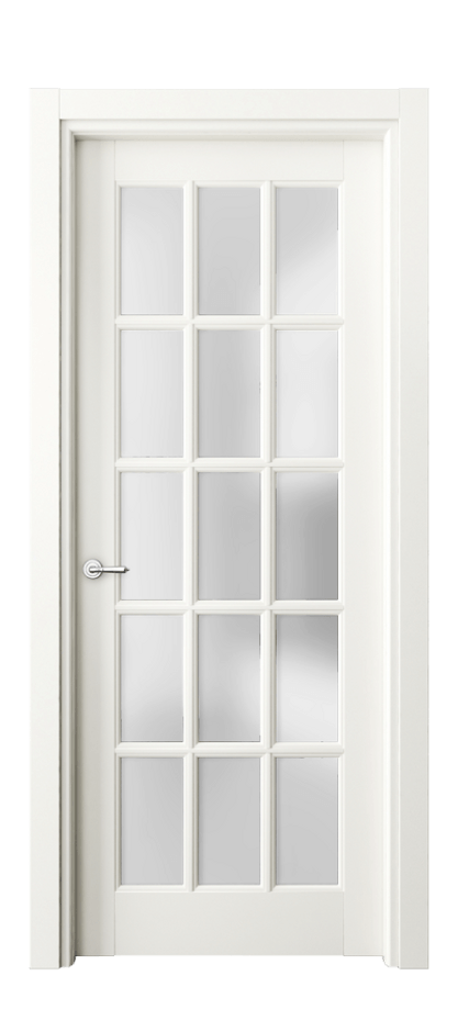 Межкомнатная дверь Toscana Grigliato 6311 Бук жемчуг Сатинированное стекло Цена 86079 ₽ | Volhovec