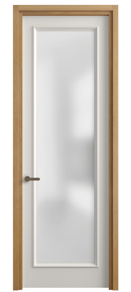 Межкомнатная дверь Charm 6702 Бук пудровый белый Сатинированное стекло Цена 94599 ₽ | Volhovec