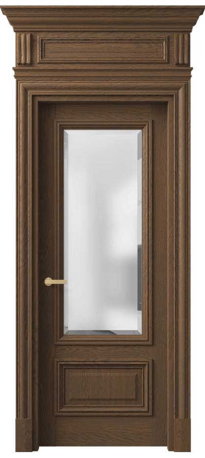 Межкомнатная дверь Antique 7306 Дуб туманный матовый Сатинированное стекло с фацетом, 6 мм Цена 200855 ₽ | Volhovec