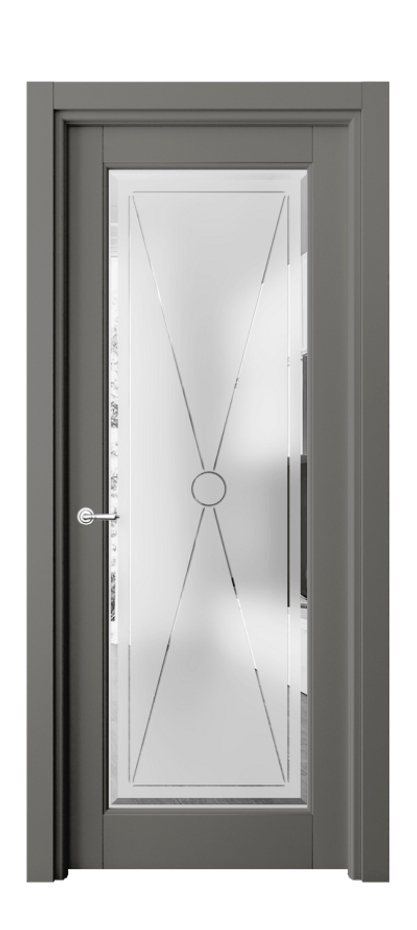 Межкомнатная дверь Toscana Litera 6300 Бук классический серый Сатинированное стекло с гравировкой «LITERA», 6 мм Цена 72879 ₽ | Volhovec