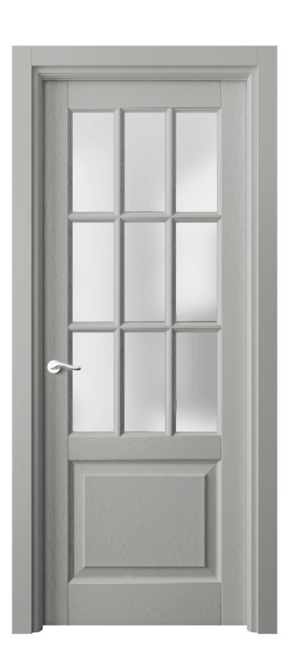 Межкомнатная дверь Lignum 0748 Дуб нейтральный серый Сатинированное стекло Цена 118639 ₽ | Volhovec