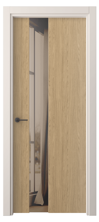 Межкомнатная дверь Freedom 4224 Жемчужный дуб Двустороннее бронзовое зеркало, триплекс, 8 мм Цена 32239 ₽ | Volhovec