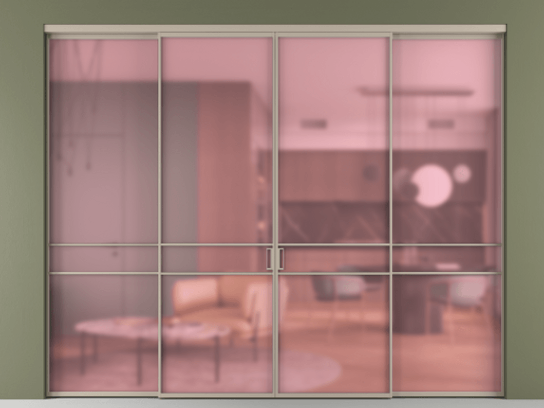 Перегородка Formato внутри проёма четырёхстворчатая #VENDORCODE# #FURNISH# #GLASS# Цена #PRICE# #CURRENCY#  | Volhovec