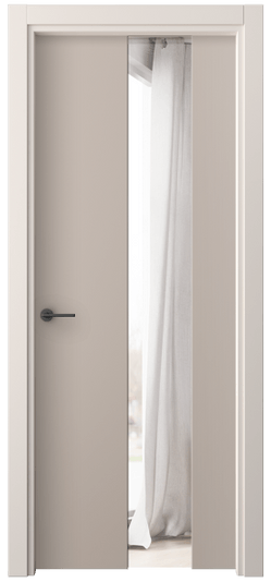 Дверь межкомнатная 4226 ПЭСК ДВ ЗЕР. Цвет ПЭТ серо-коричневый . Материал ПЭТ. Коллекция Freedom. Картинка.