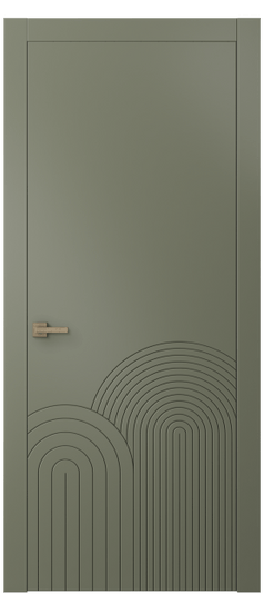 Дверь межкомнатная АКП 8059 МОТ Матовый оливковый тёмный. Цвет Матовый оливковый тёмный. Материал Гладкая эмаль. Коллекция Linea. Картинка.