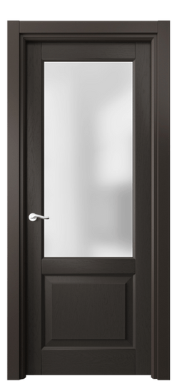 Дверь межкомнатная 0740 ДАН САТ. Цвет Дуб антрацит. Материал Массив дуба эмаль. Коллекция Lignum. Картинка.