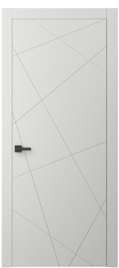Дверь межкомнатная АКП 8048 МССР. Цвет Матовый светло-серый. Материал Гладкая эмаль. Коллекция Линия. Картинка.