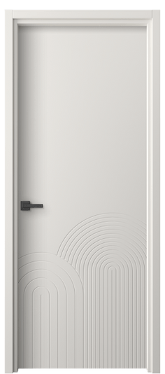 Дверь межкомнатная 8059 МПБЛ. Цвет Матовый пудровый белый. Материал Гладкая эмаль. Коллекция Linea. Картинка.