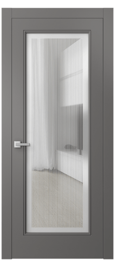 Дверь межкомнатная 8300 МКЛС. Цвет Матовый классический серый. Материал Гладкая эмаль. Коллекция Linea. Картинка.