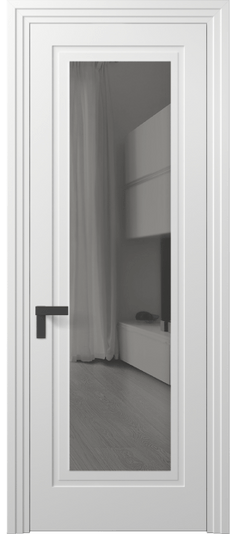 Дверь межкомнатная 8303 МБЛ ЗЕР СЕР. Цвет Матовый белоснежный. Материал Гладкая эмаль. Коллекция Рокка. Картинка.