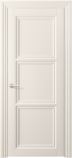 Дверь межкомнатная 2503 ПЭКБ. Цвет ПЭТ кремово-белый. Материал ПЭТ. Коллекция Centro. Картинка.