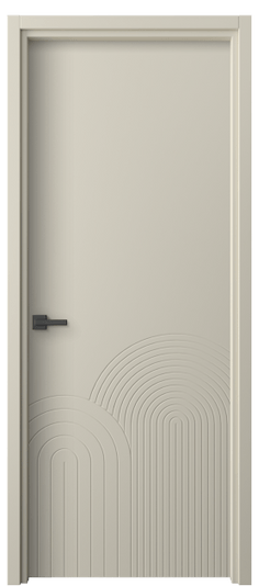 Дверь межкомнатная 8059 МБСР. Цвет Матовый бежево-серый. Материал Гладкая эмаль. Коллекция Linea. Картинка.