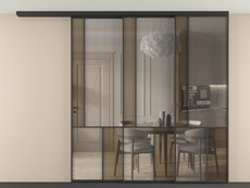 Перегородка Mosaic вдоль стены телескопик синхро 3