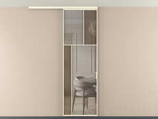 Перегородка Mosaic вдоль стены на потолок одностворчатая