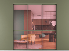 Перегородка Формато внутри проёма 3 створки