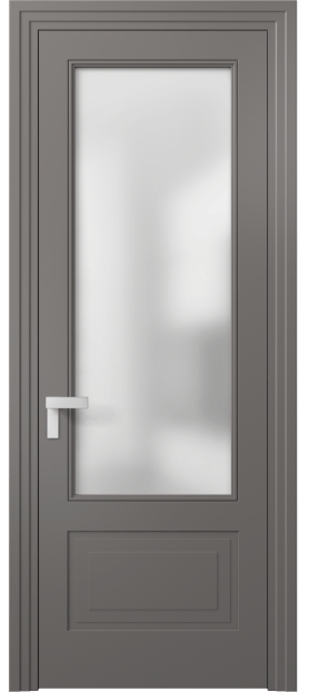 Дверь межкомнатная 8342 МКЛС Сатин. Цвет Матовый классический серый. Материал Гладкая эмаль. Коллекция Rocca. Картинка.