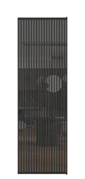 Межкомнатная дверь АЛПЛ040.07 Серый триплекс ЧЕР. Цвет Алюминий Черный. Материал Алюминий. Коллекция Formato. Фото. Дверь межкомнатная АЛПЛ040.07 Серый триплекс ЧЕР. Цвет Алюминий Черный. Материал Алюминий. Коллекция Formato. Картинка.